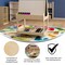 Flash Furniture Bright Beginnings Commercial Wooden Mobile Dual Sided 2 Person Art Station with Locking Caster Wheels and Bottom Shelf Storage, Natural MK-ME16768-GG - alternate 9